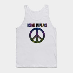 I Come In Peace World Love Flowers Fun Hippie Cute Freedom Shirt Tank Top